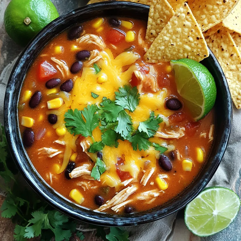 Slow Cooker Chicken Enchilada Soup Flavorful Delight