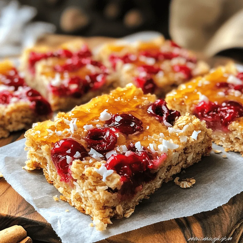 Cherry Coconut Oat Bars Tasty and Healthy Snack