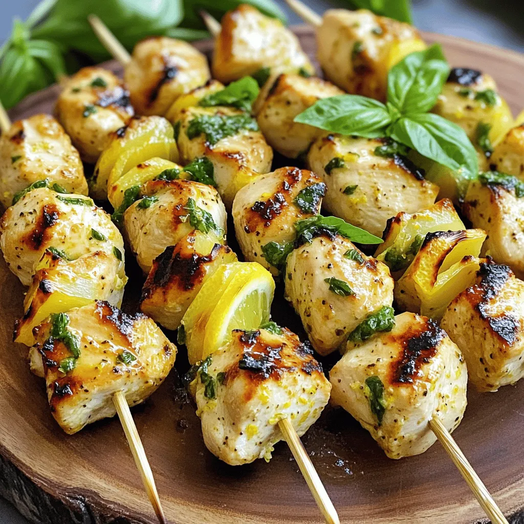 Lemon Basil Chicken Skewers Juicy and Flavorful Recipe