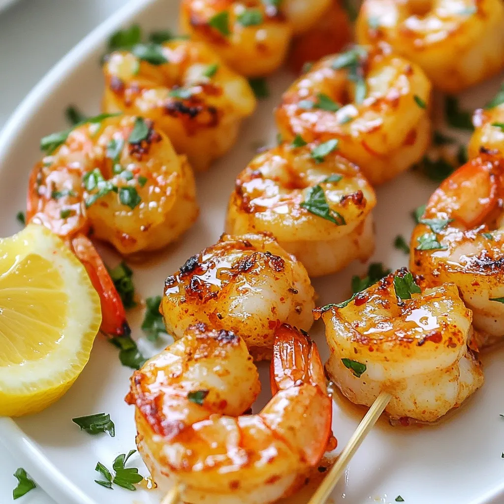 Lemon Garlic Shrimp Skewers Juicy and Tasty Treat
