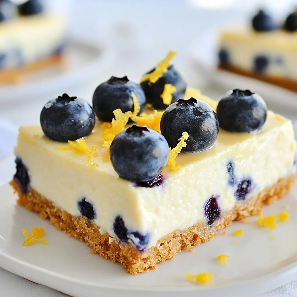 Lemon Blueberry Cheesecake Bars Fresh and Tangy Treat