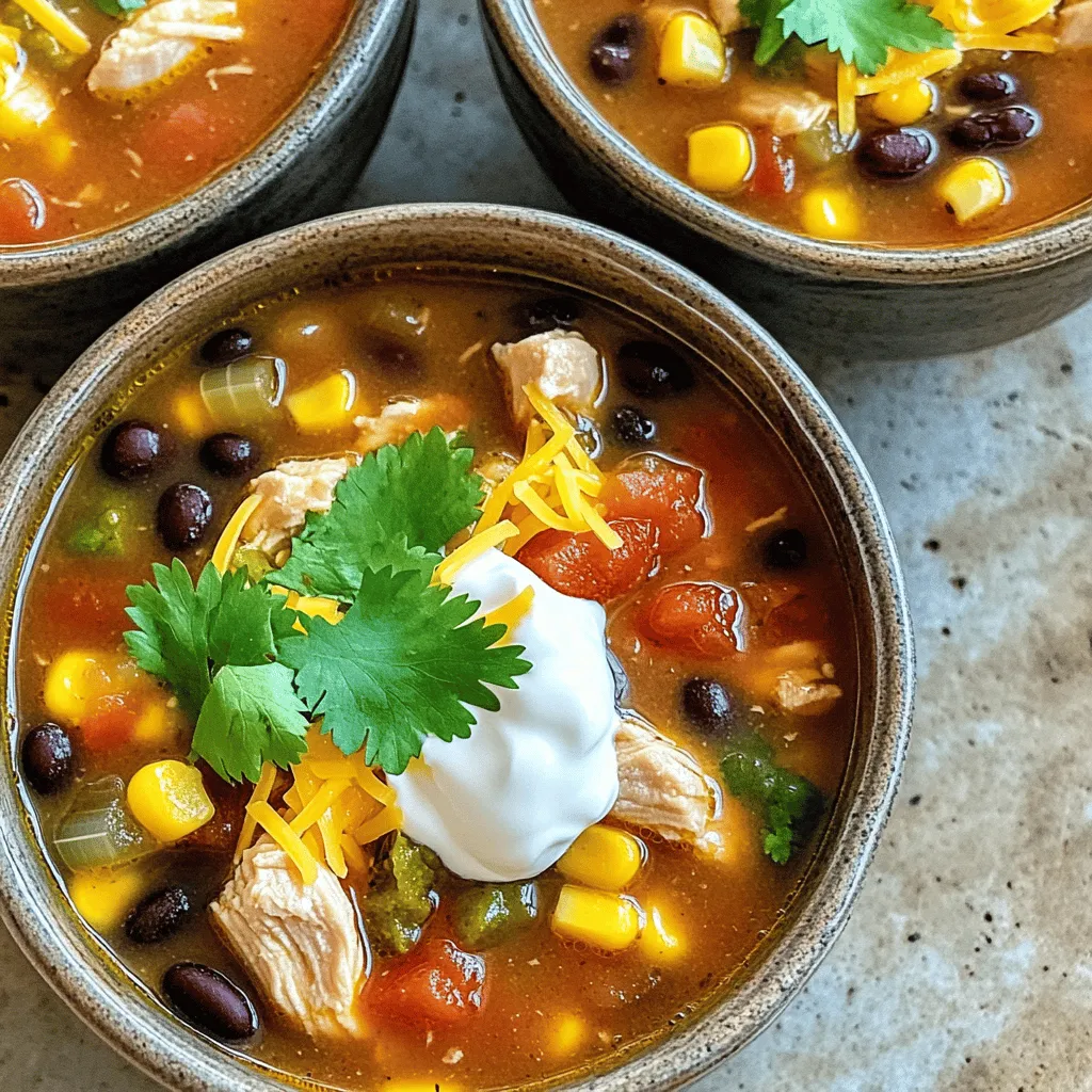 Savory Chicken Taco Soup Easy One-Pot Recipe