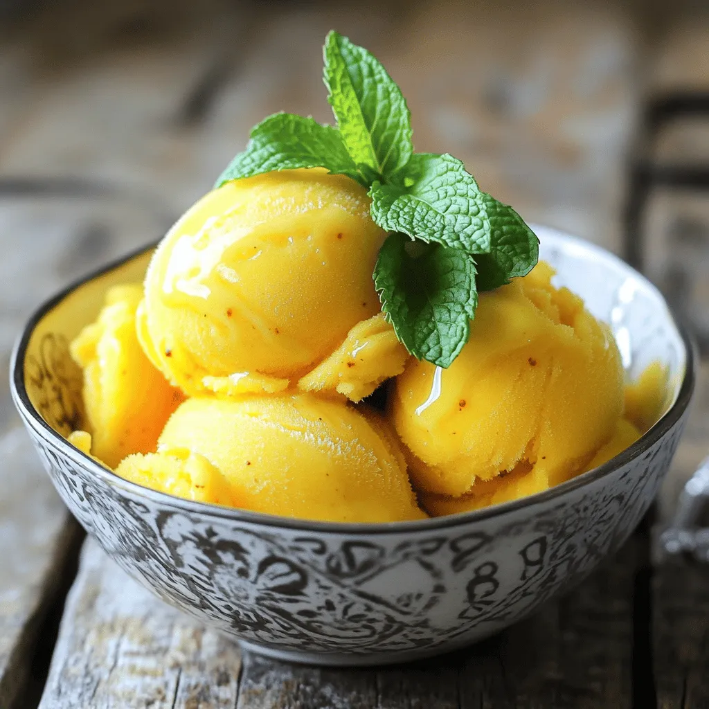 Mango Chili Lime Sorbet Refreshing and Zesty Treat
