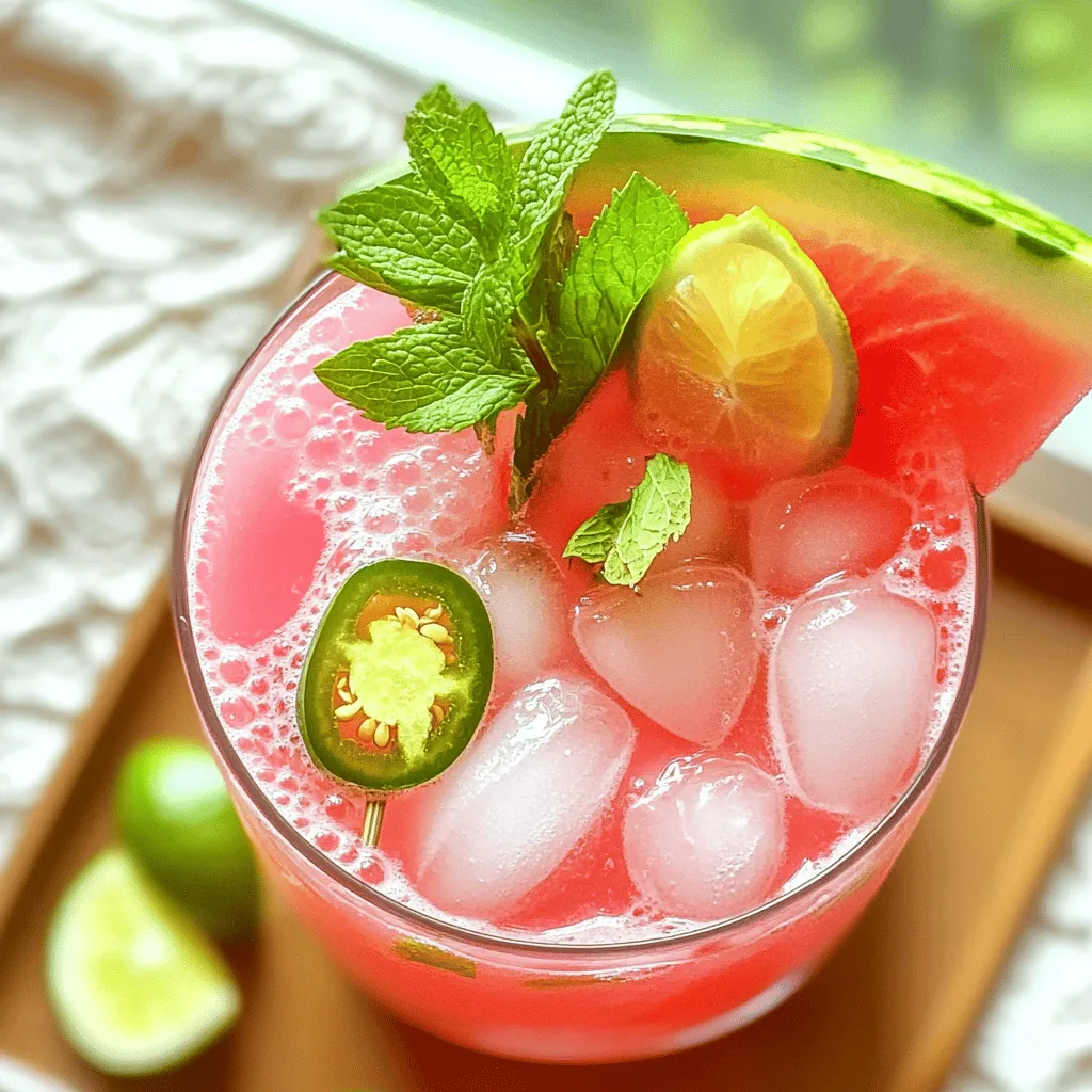 Spicy Watermelon Margarita Mocktail Refreshing Delight