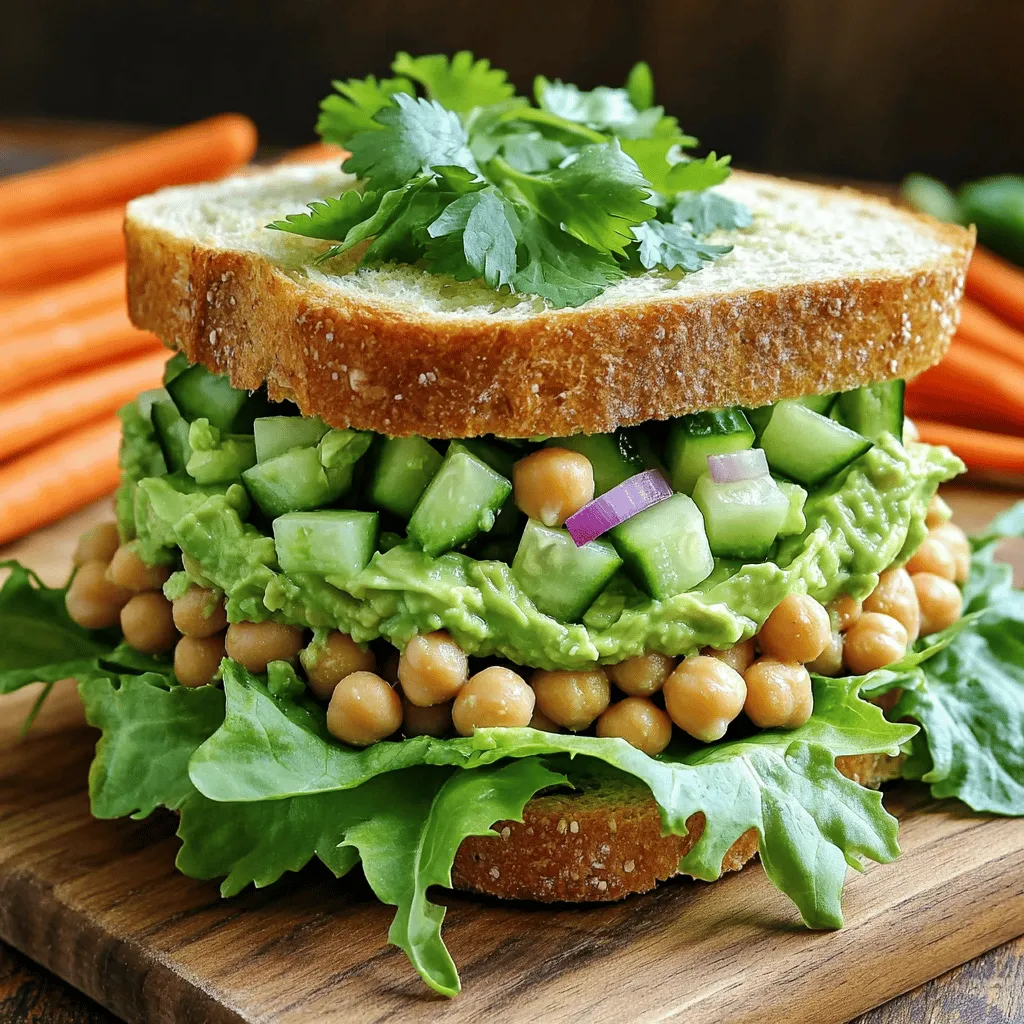Avocado Chickpea Salad Sandwiches Simple Yet Tasty