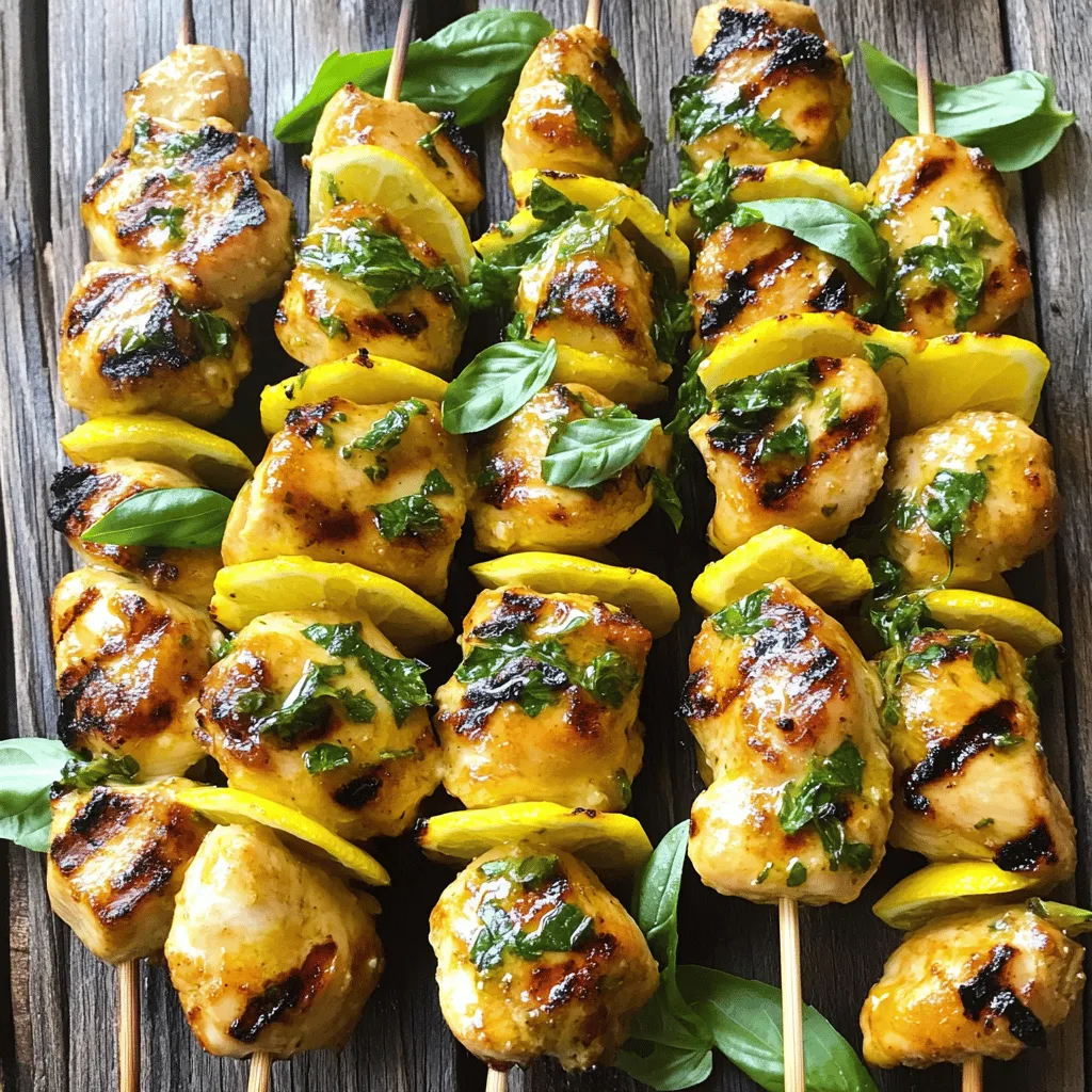 Lemon Basil Chicken Skewers Flavorful and Easy Recipe
