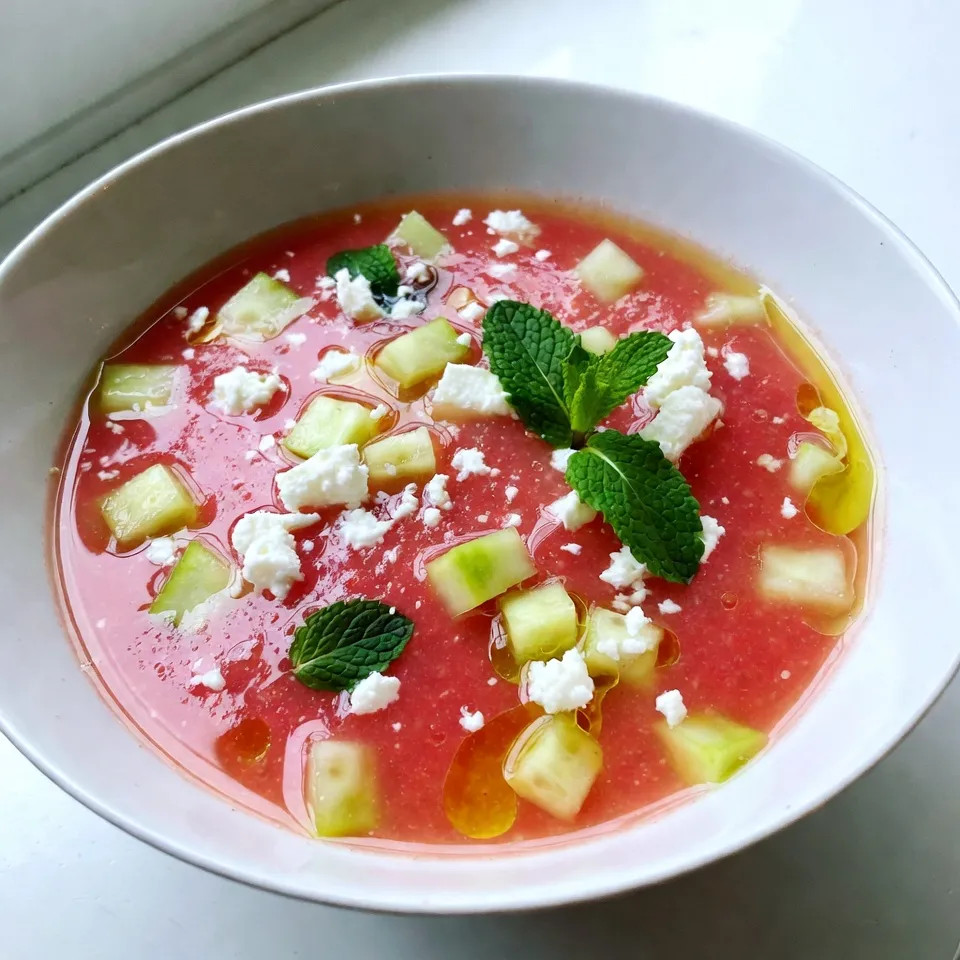 Cucumber Watermelon Gazpacho Refreshing Summer Soup