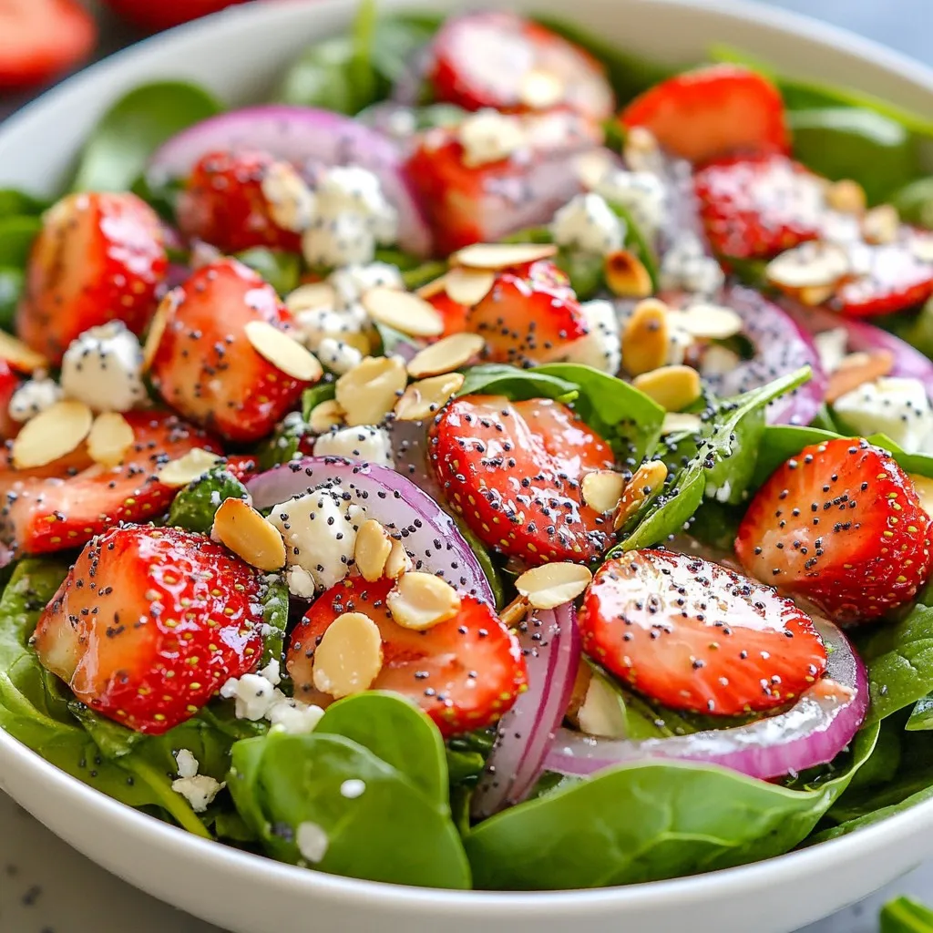 Strawberry Spinach Salad with Poppyseed Dressing Delight