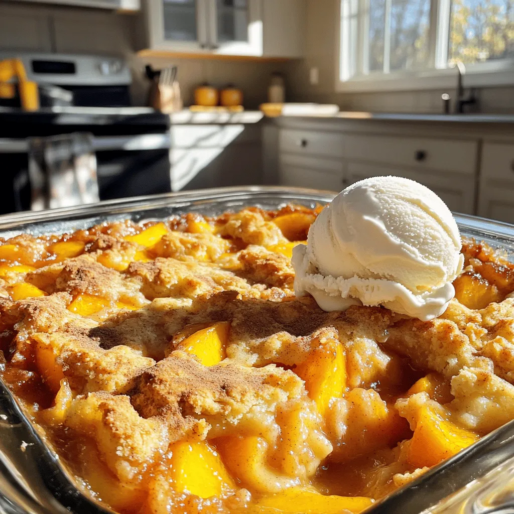 Peach Cobbler Dump Cake Delightful and Easy Recipe