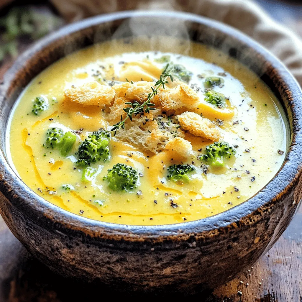 Creamy Broccoli Cheddar Soup Comforting and Delicious