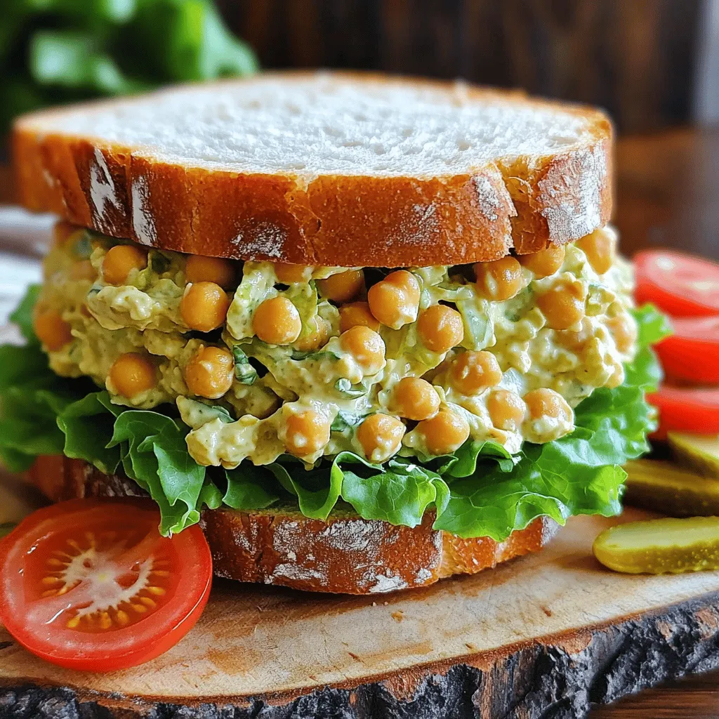 Vegan Chickpea Salad Sandwich Healthy and Flavorful Meal
