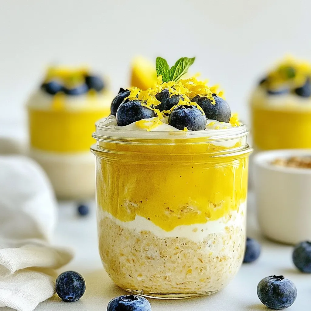 Lemon Blueberry Overnight Oats Tasty and Easy Recipe