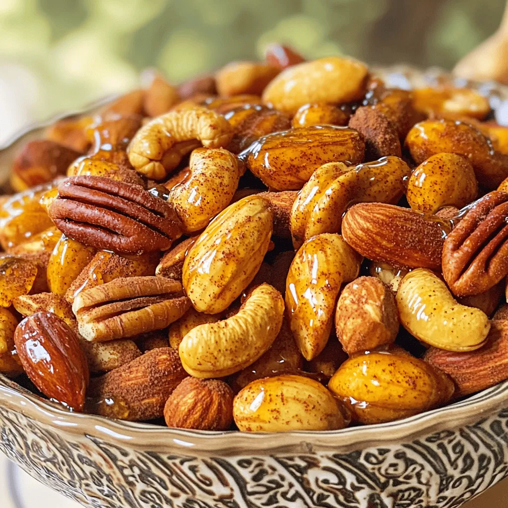 Sweet and Spicy Roasted Nuts Tasty Crunchy Snack