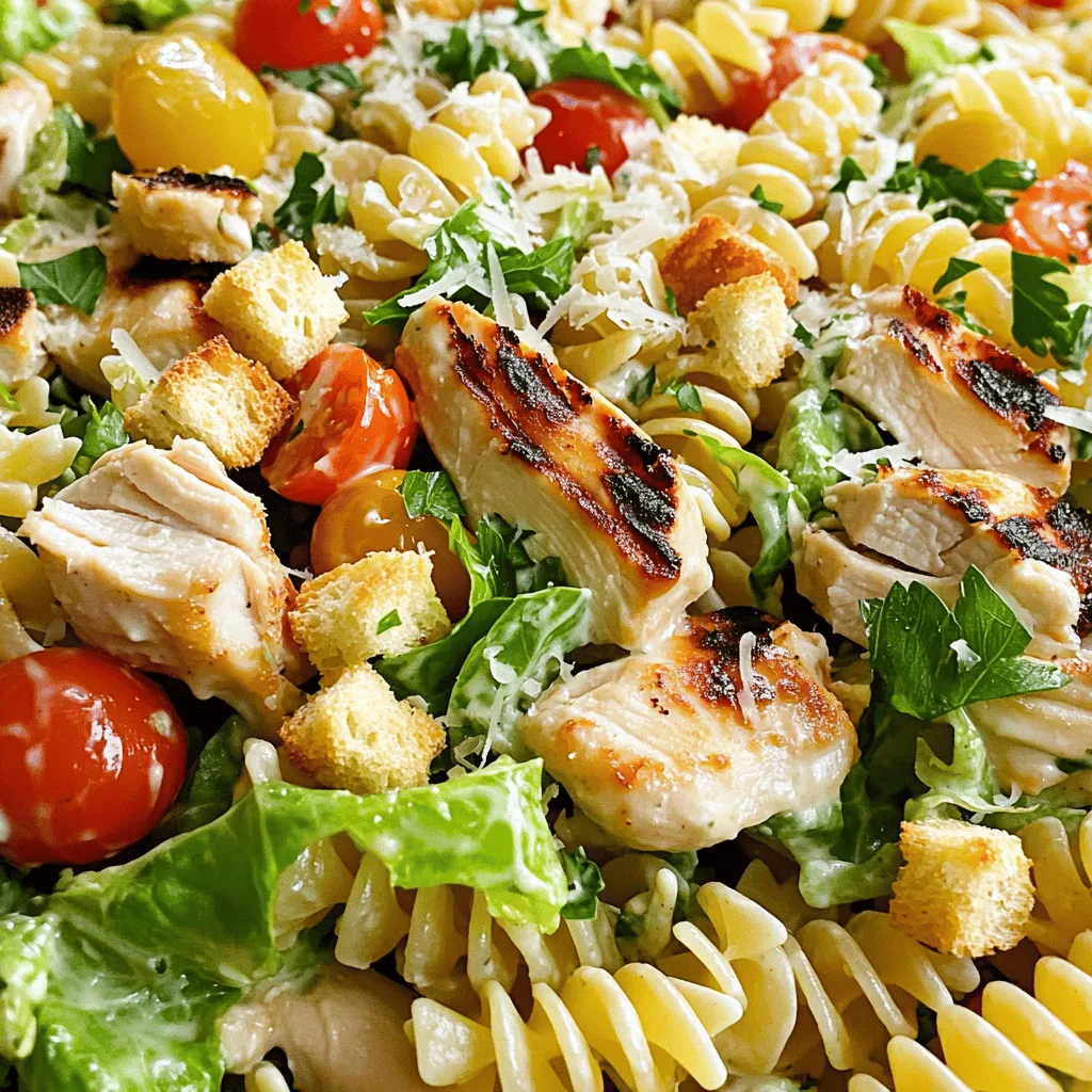 Chicken Caesar Pasta Salad Tasty and Fresh Dish