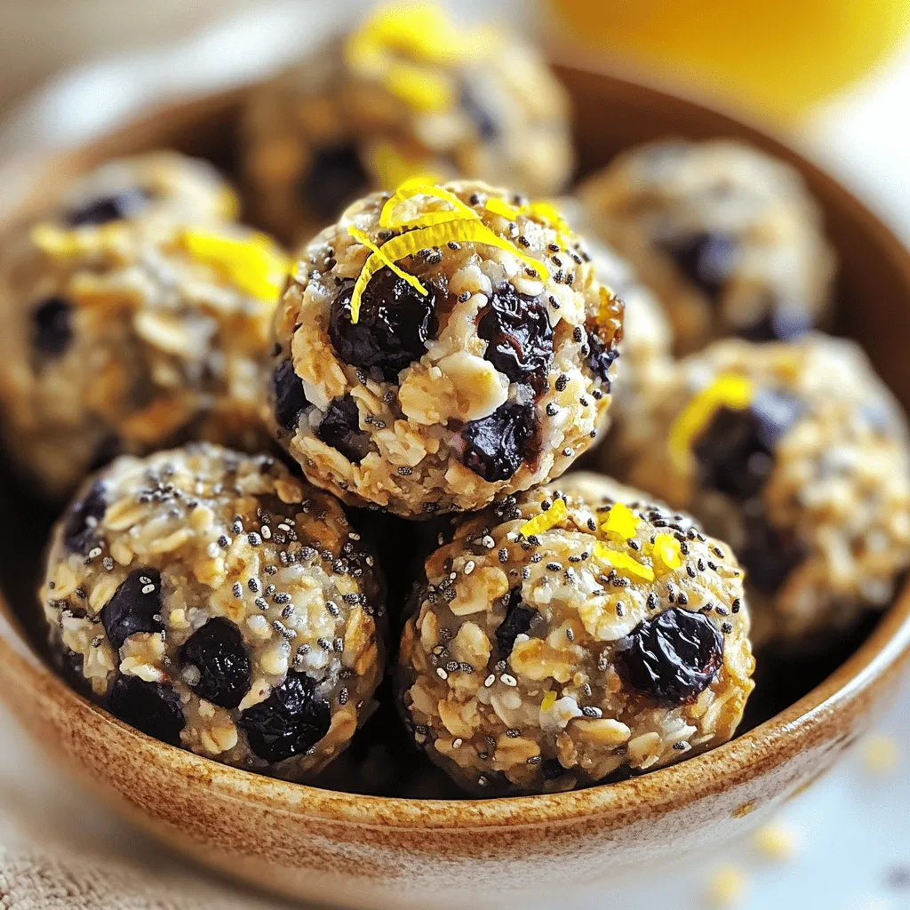Lemon Blueberry Energy Bites Healthy Snack Recipe