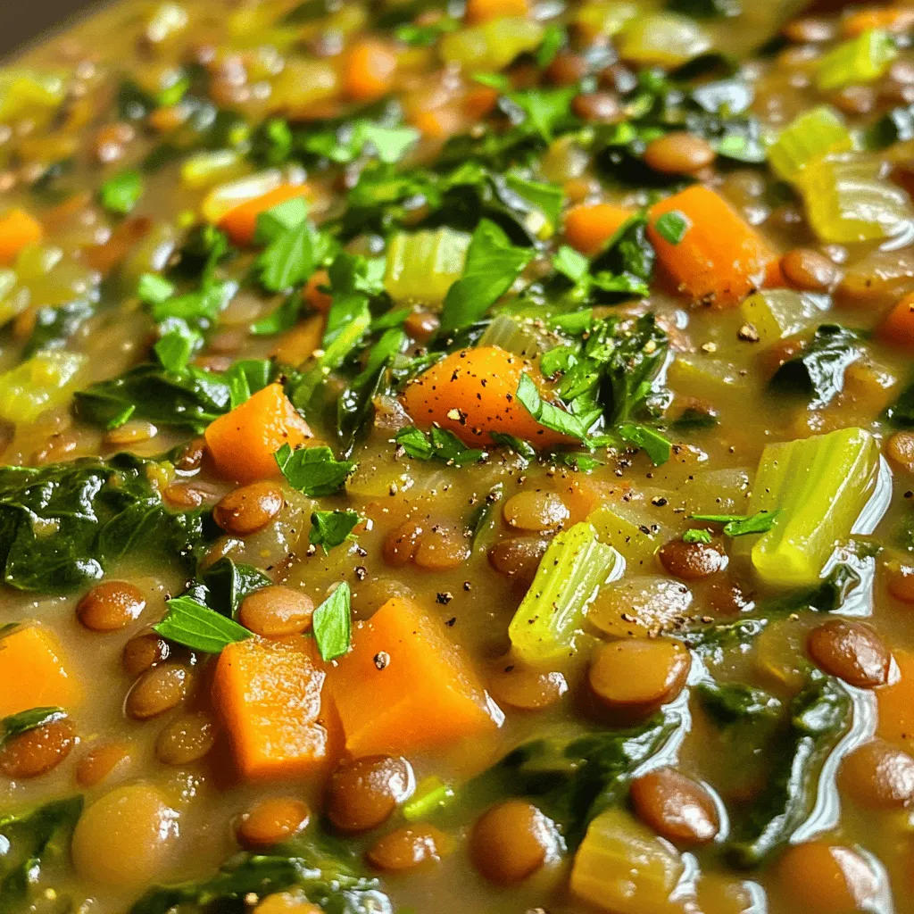 Lentil Soup with Spinach Hearty and Nutritious Recipe