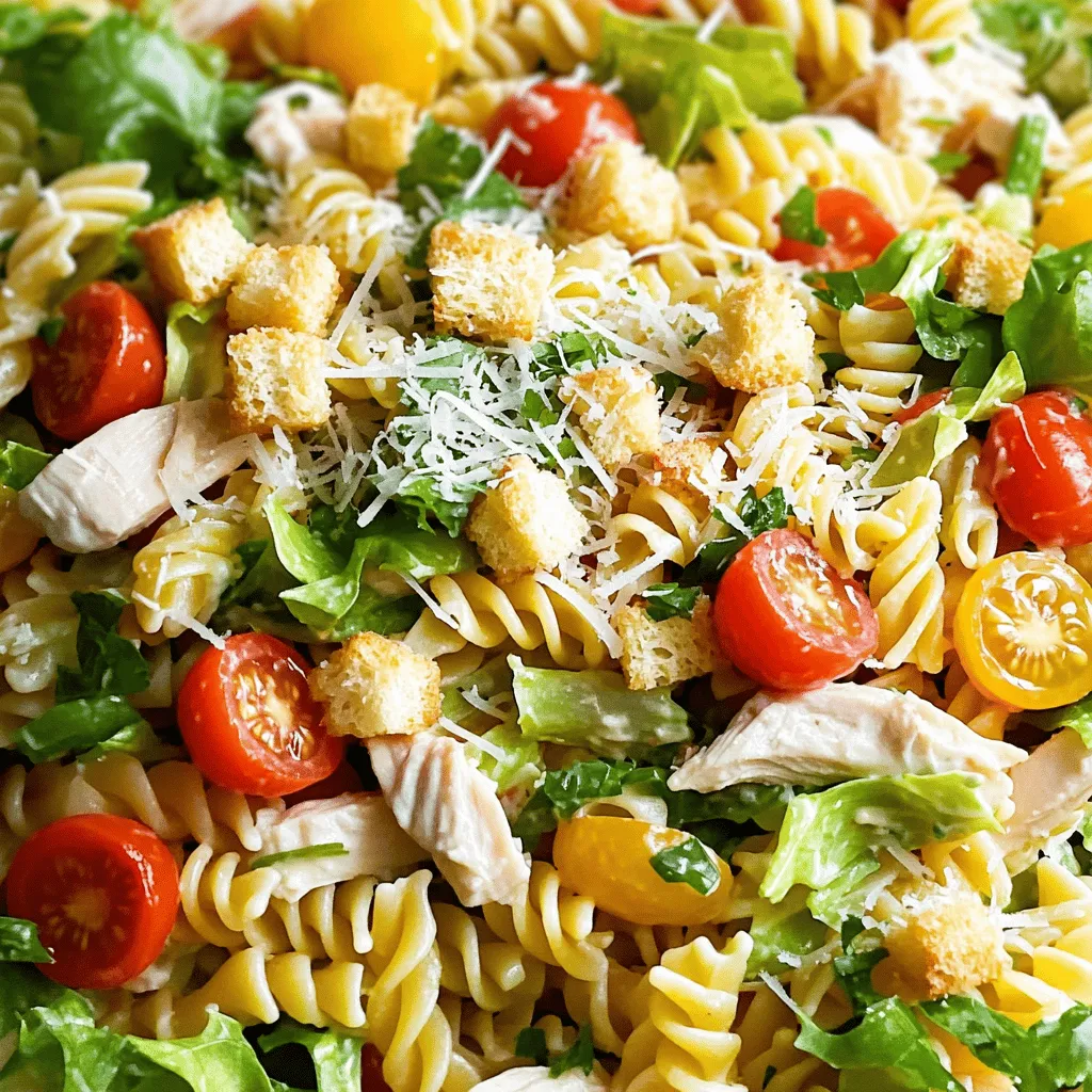 Savory Chicken Caesar Pasta Salad Easy and Tasty Recipe