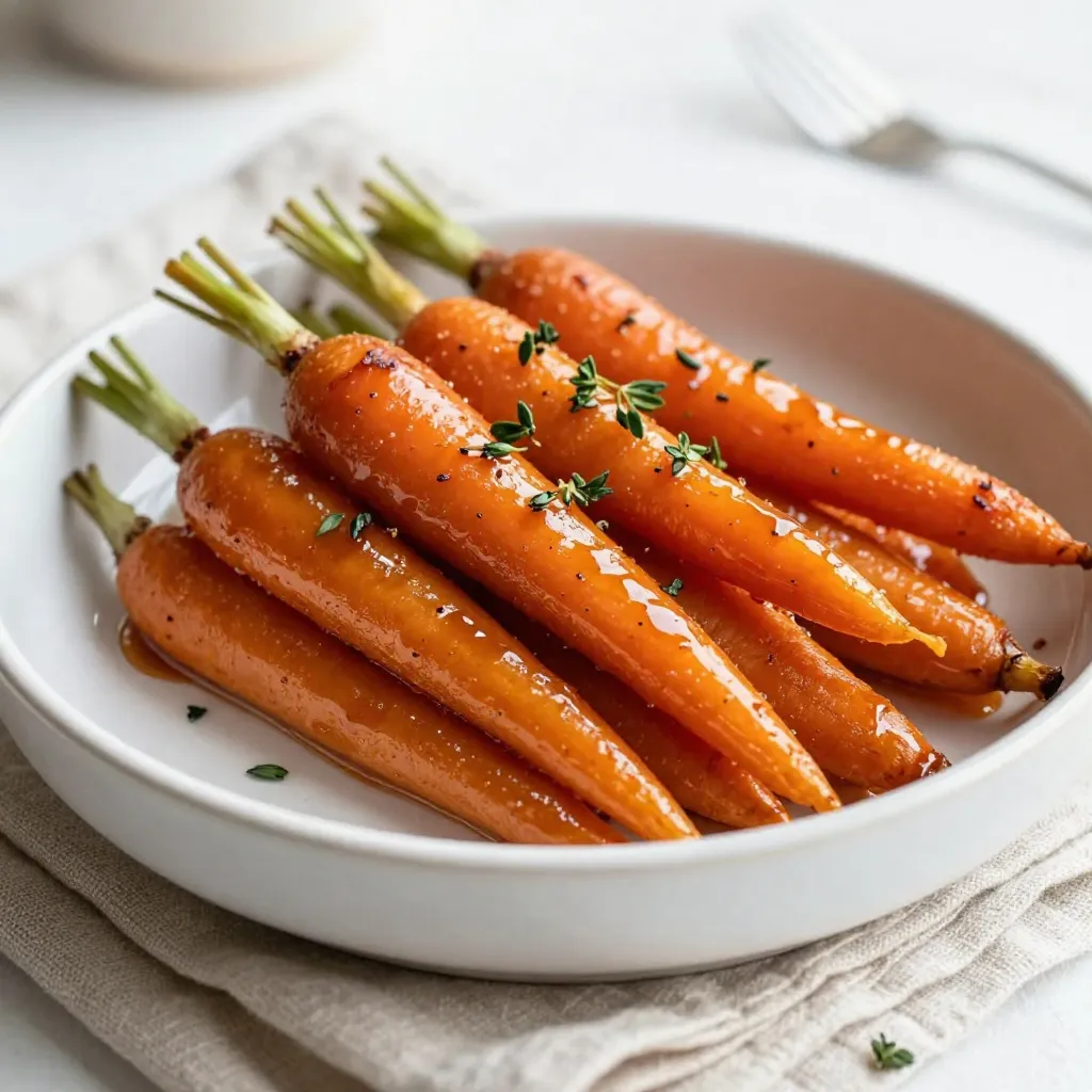 Balsamic Glazed Roasted Carrots Tasty Side Dish