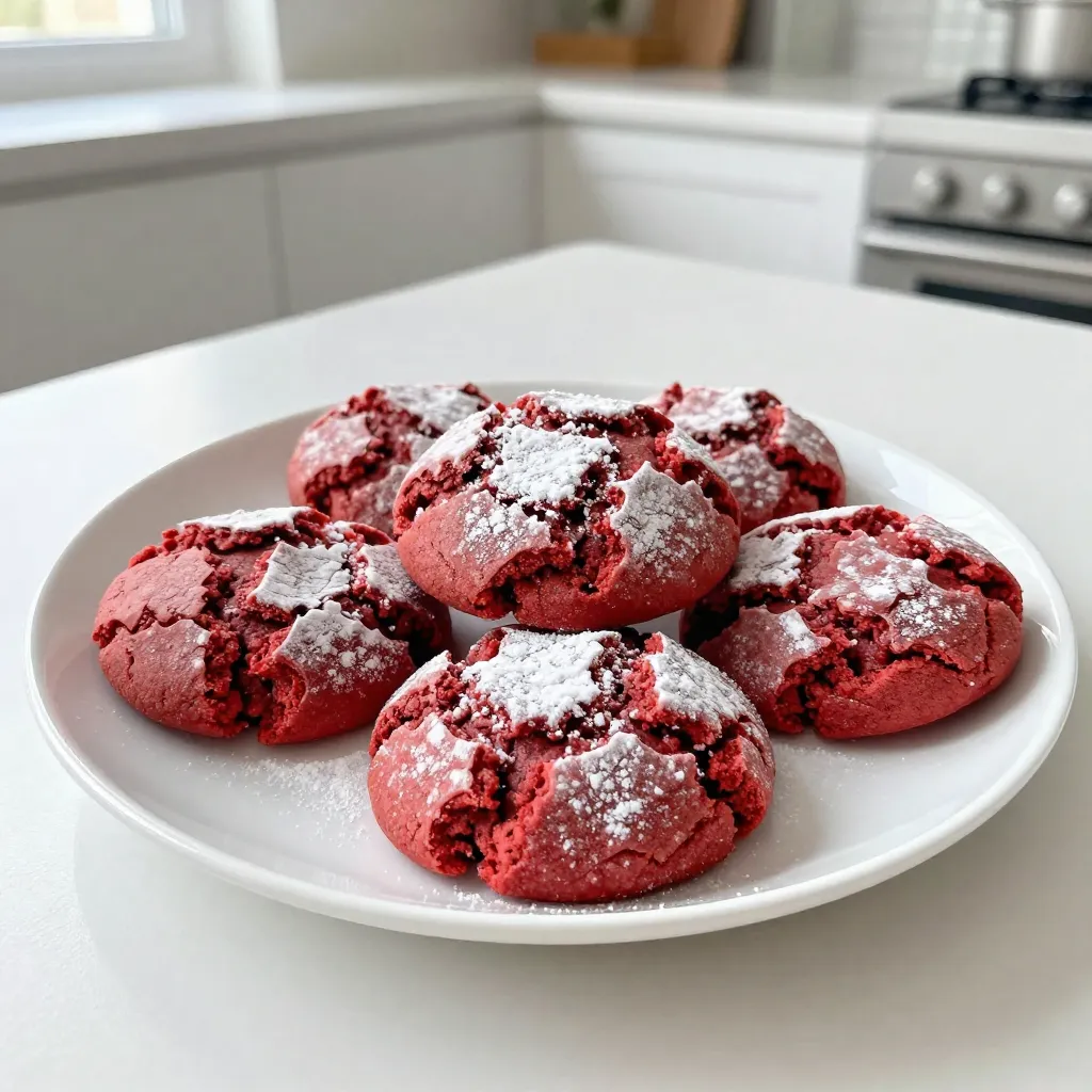 Red Velvet Crinkle Cookies Delightful and Easy Treat