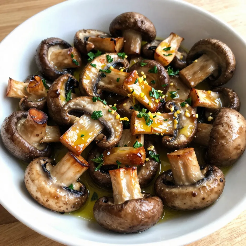 Garlic Herb Roasted Mushrooms Simple and Tasty Dish