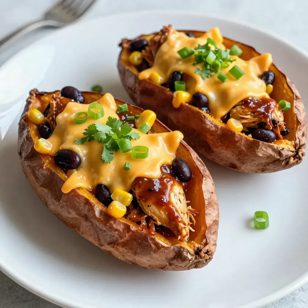 BBQ Chicken Stuffed Sweet Potatoes Flavorful and Easy