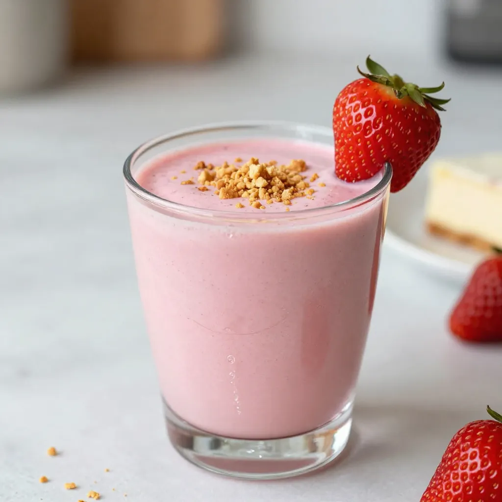 Strawberry Cheesecake Smoothie Creamy Refreshing Treat