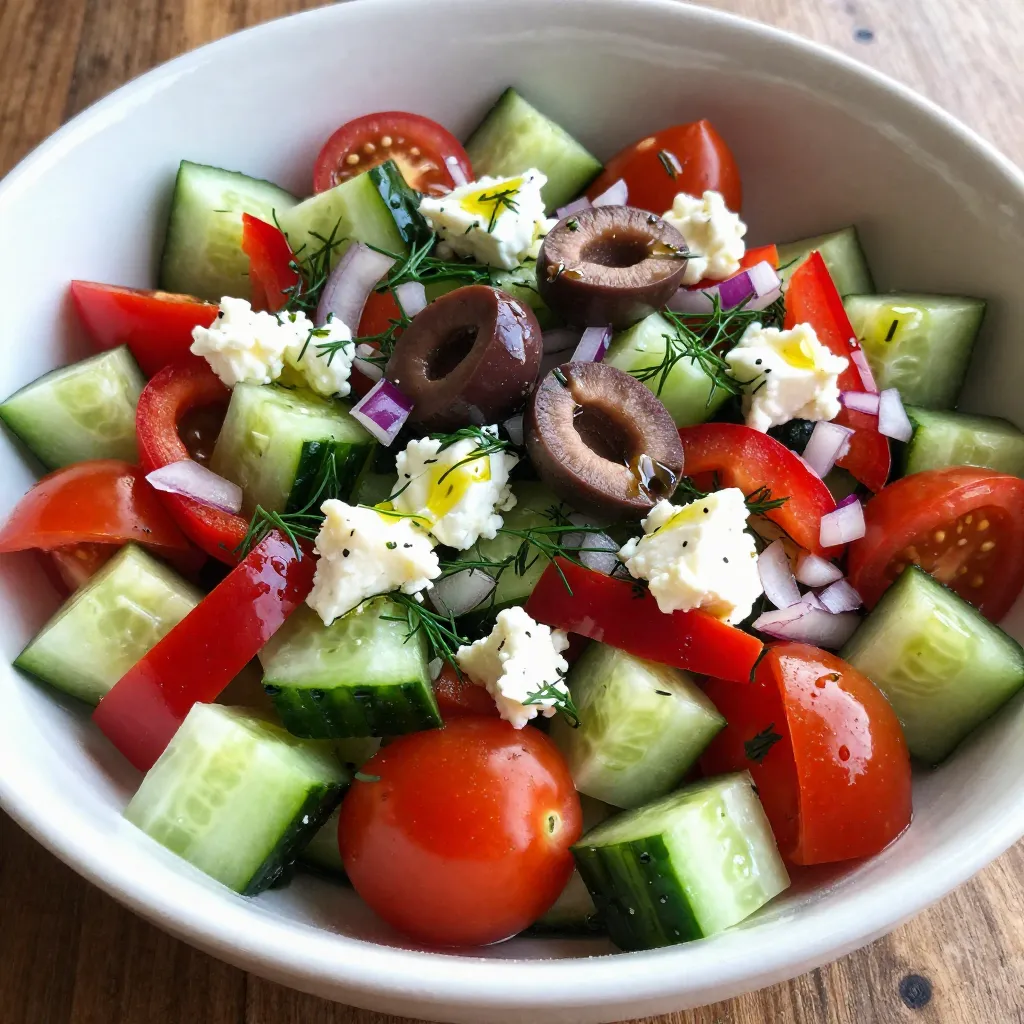 Cucumber Dill Greek Salad Fresh and Flavorful Recipe