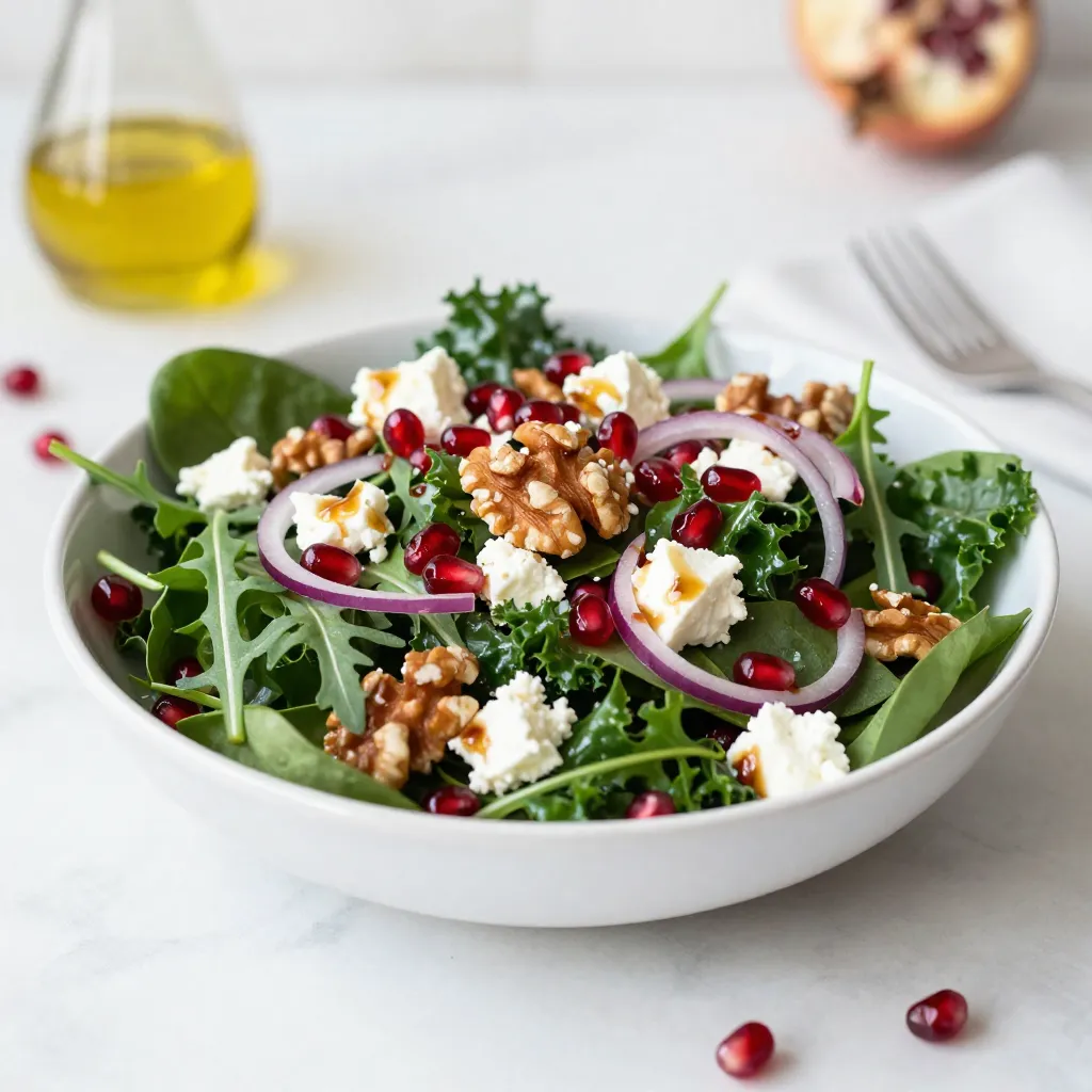 Pomegranate Feta Holiday Salad Festive Flavor Boost