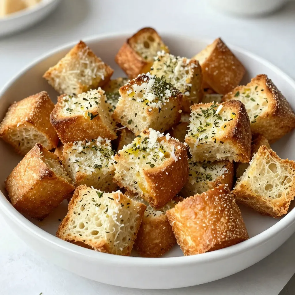 Parmesan Herb Air Fryer Croutons Crunchy Delight
