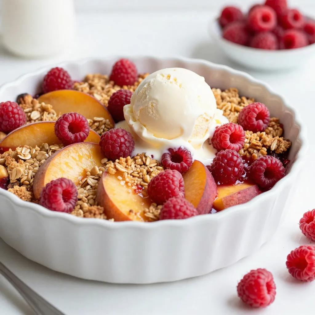 Peach Raspberry Crisp Irresistible Homemade Delight