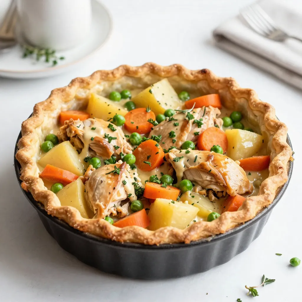 One-Skillet Chicken Pot Pie Hearty and Simple Meal