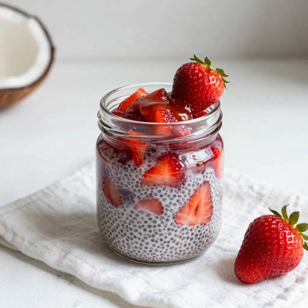 Strawberry Coconut Chia Jam Refreshing Easy Recipe