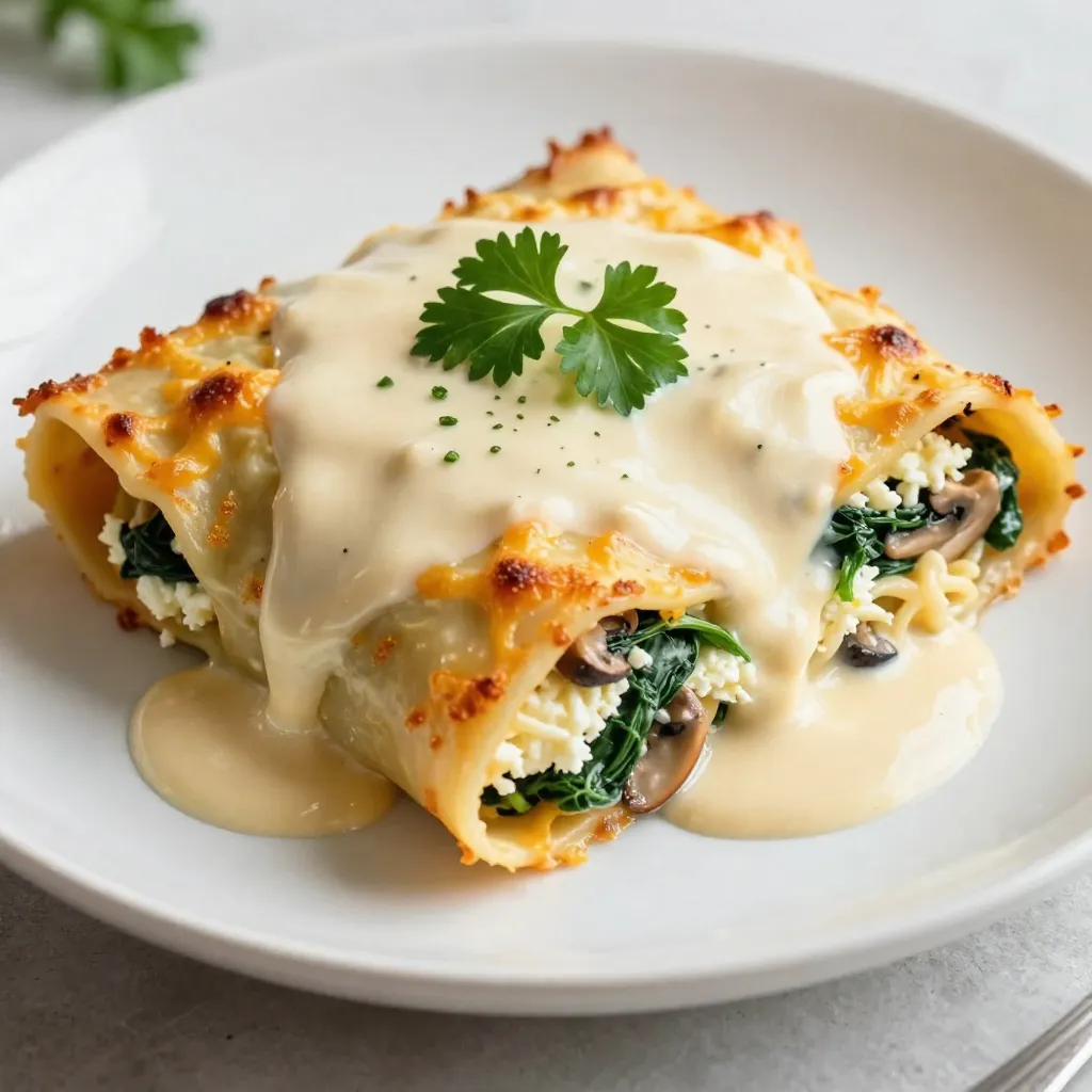 Creamy Alfredo Lasagna Roll Ups Delectable Meal Idea