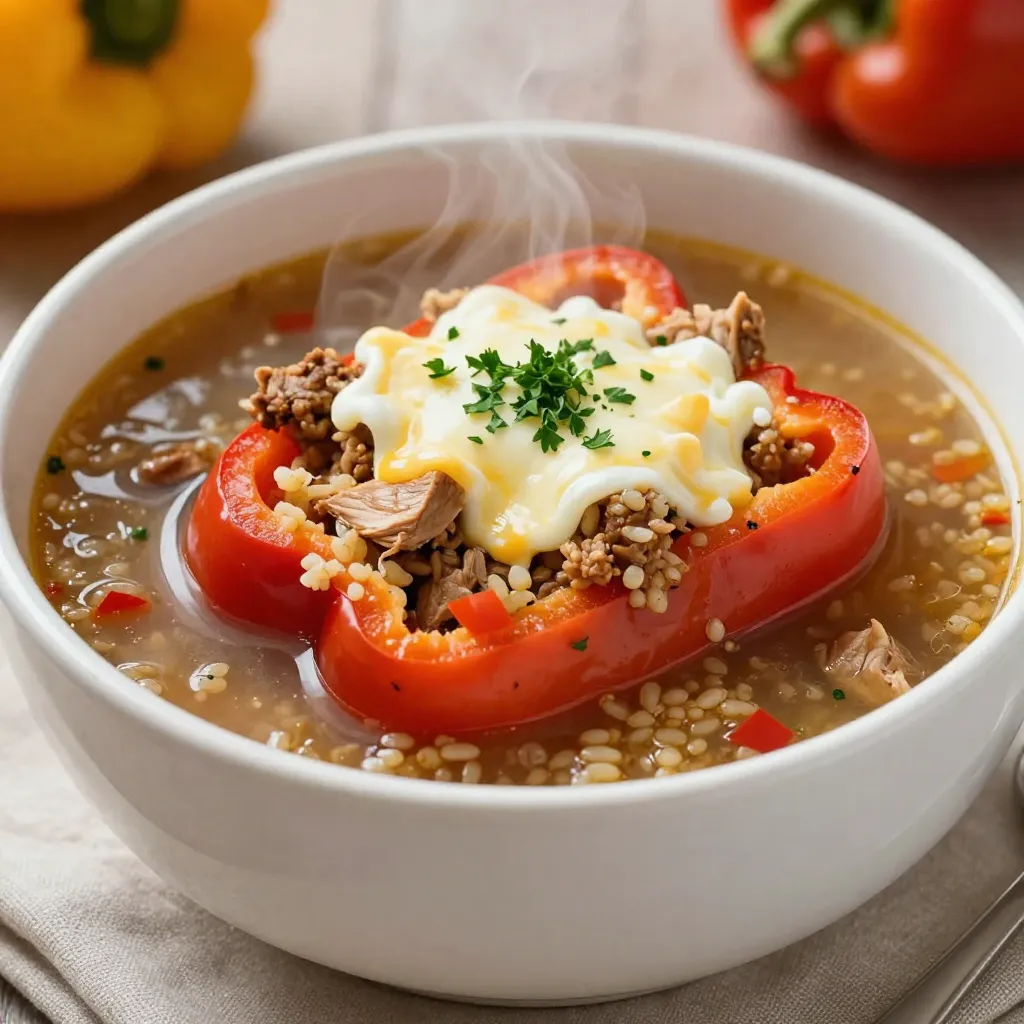 Stuffed Bell Pepper Soup Flavorful and Hearty Dish