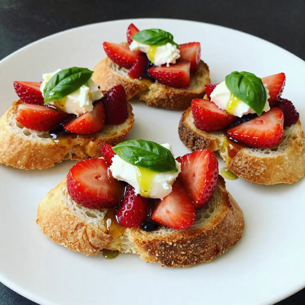 Balsamic Strawberry Bruschetta Fresh and Flavorful Snack