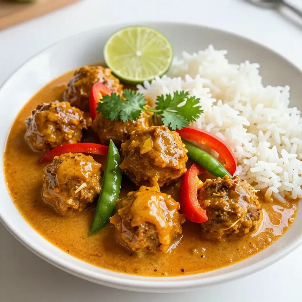 Thai Red Curry Meatballs Flavorful Dinner Delight