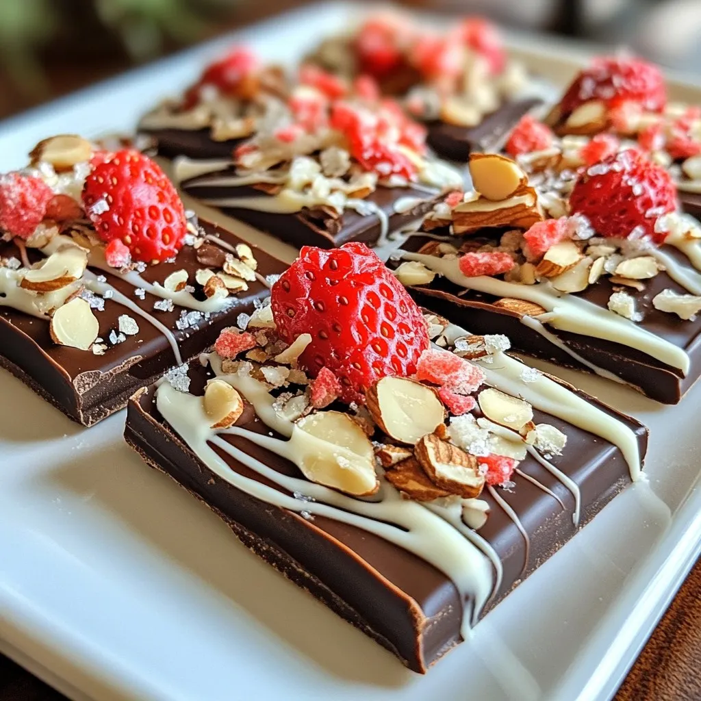Chocolate Covered Strawberry Bark Simple and Delicious