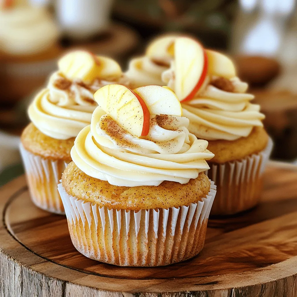 Apple Cider Cupcakes with Maple Frosting Delight