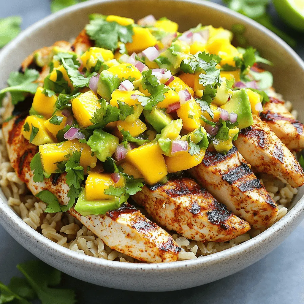 Mango Avocado Salsa Chicken Bowls Easy and Flavorful
