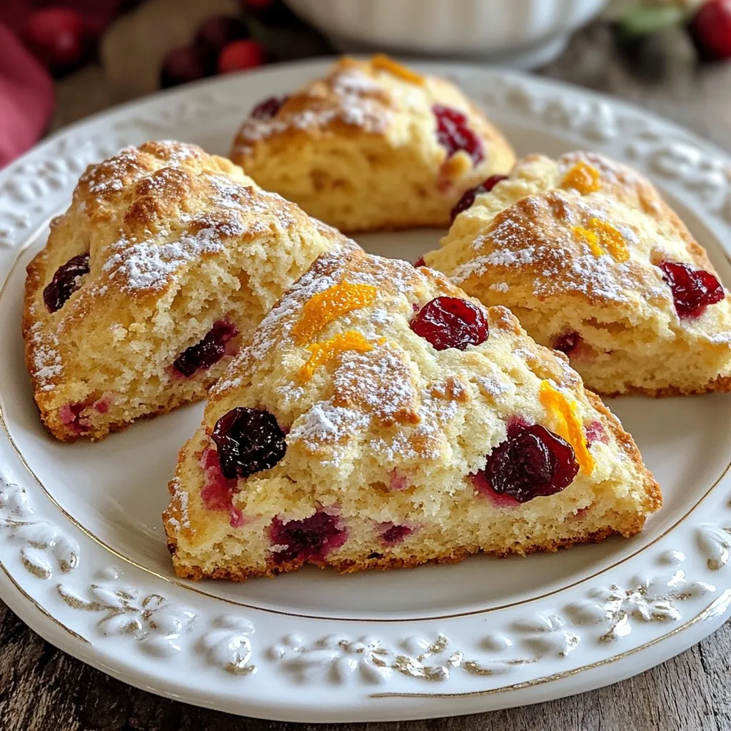 Cranberry Orange Scones Flaky and Flavorful Delight