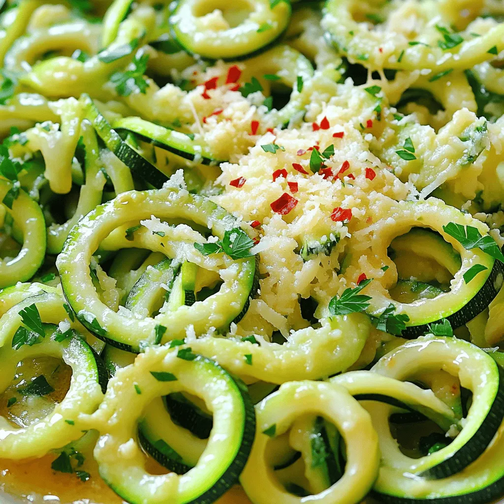 Garlic Parmesan Zoodles Flavorful and Healthy Dish