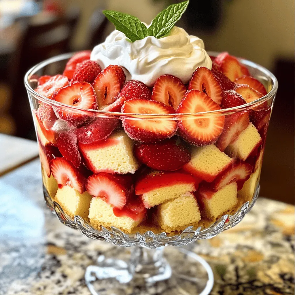 Strawberry Shortcake Trifle Delightful Layered Dessert