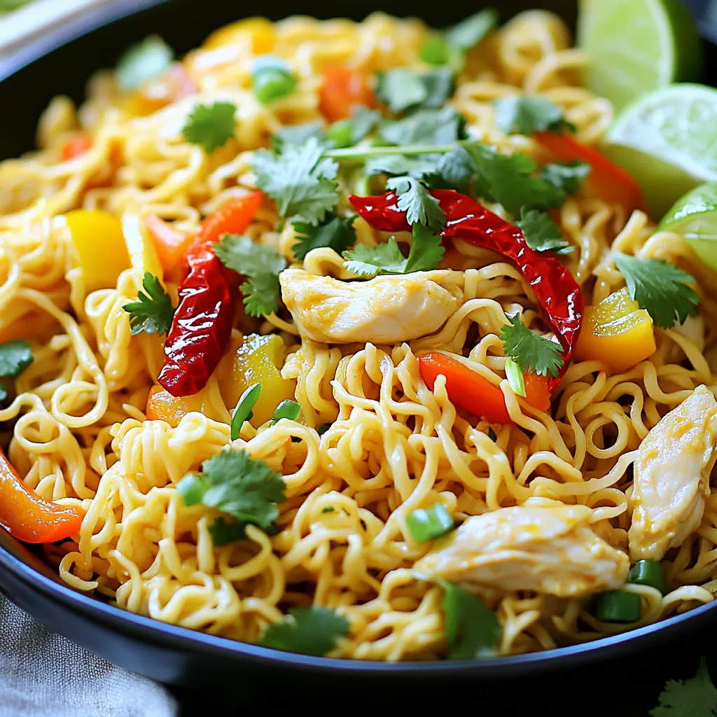 Garlic Chili Chicken Noodles in 15 Minutes Delight