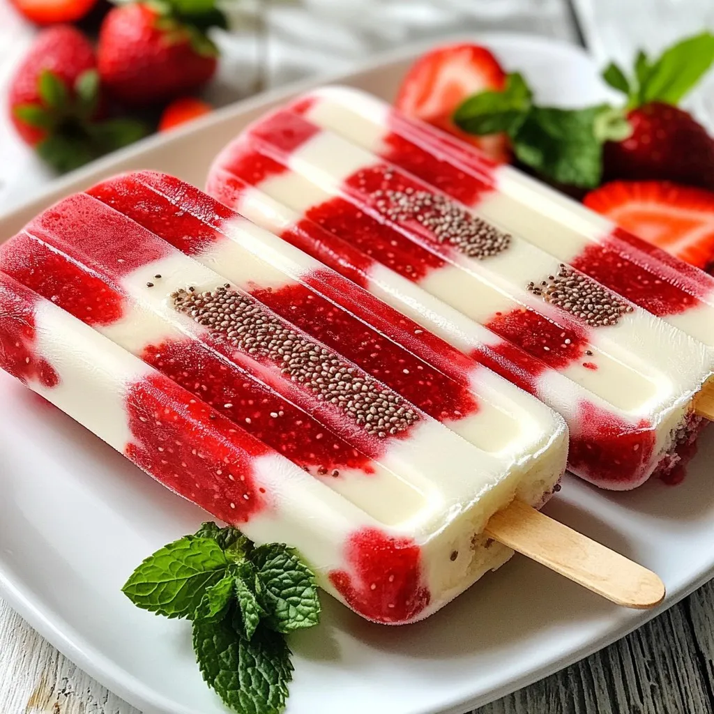 Strawberry Coconut Chia Popsicles Refreshing Summer Treat