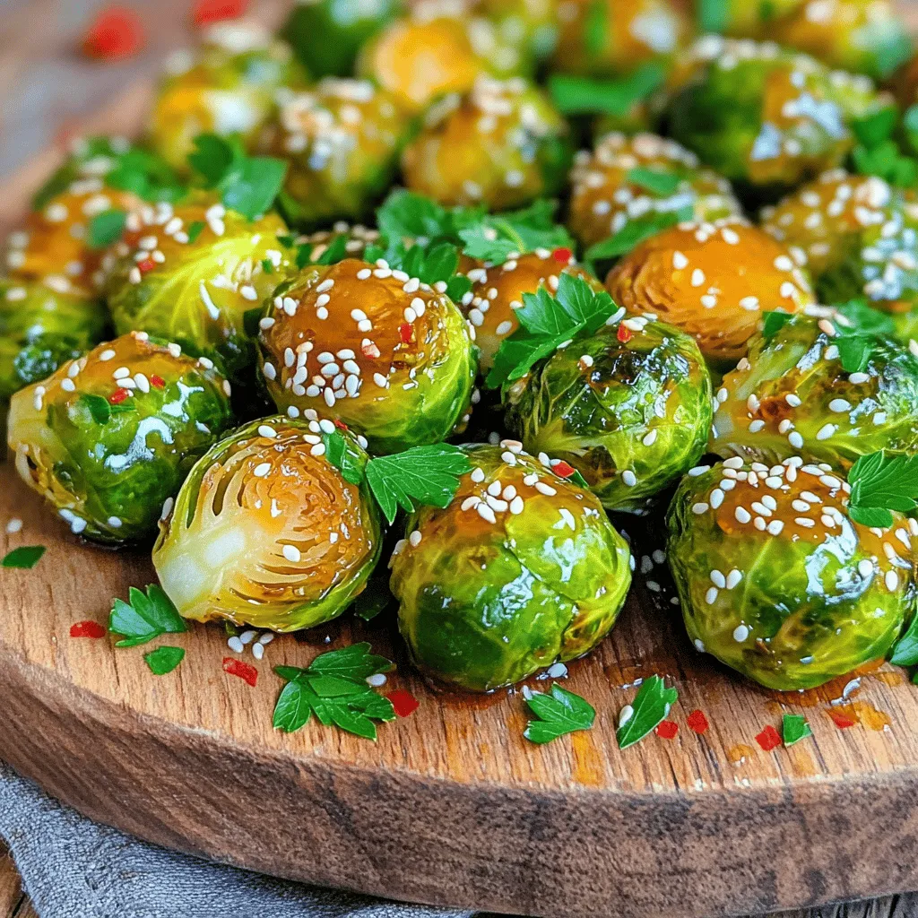 Honey Garlic Brussels Sprouts Tasty Roasted Delight