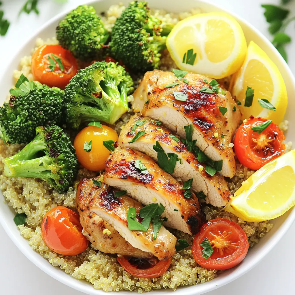 Lemon Garlic Chicken Bowls Sheet Pan Delightful Meal