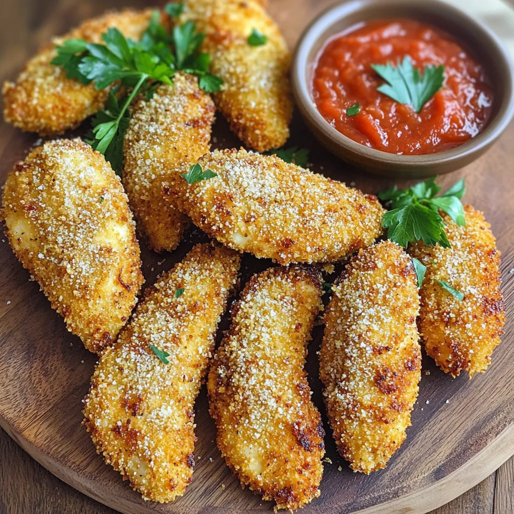 Air Fryer Garlic Parmesan Chicken Tenders Delight