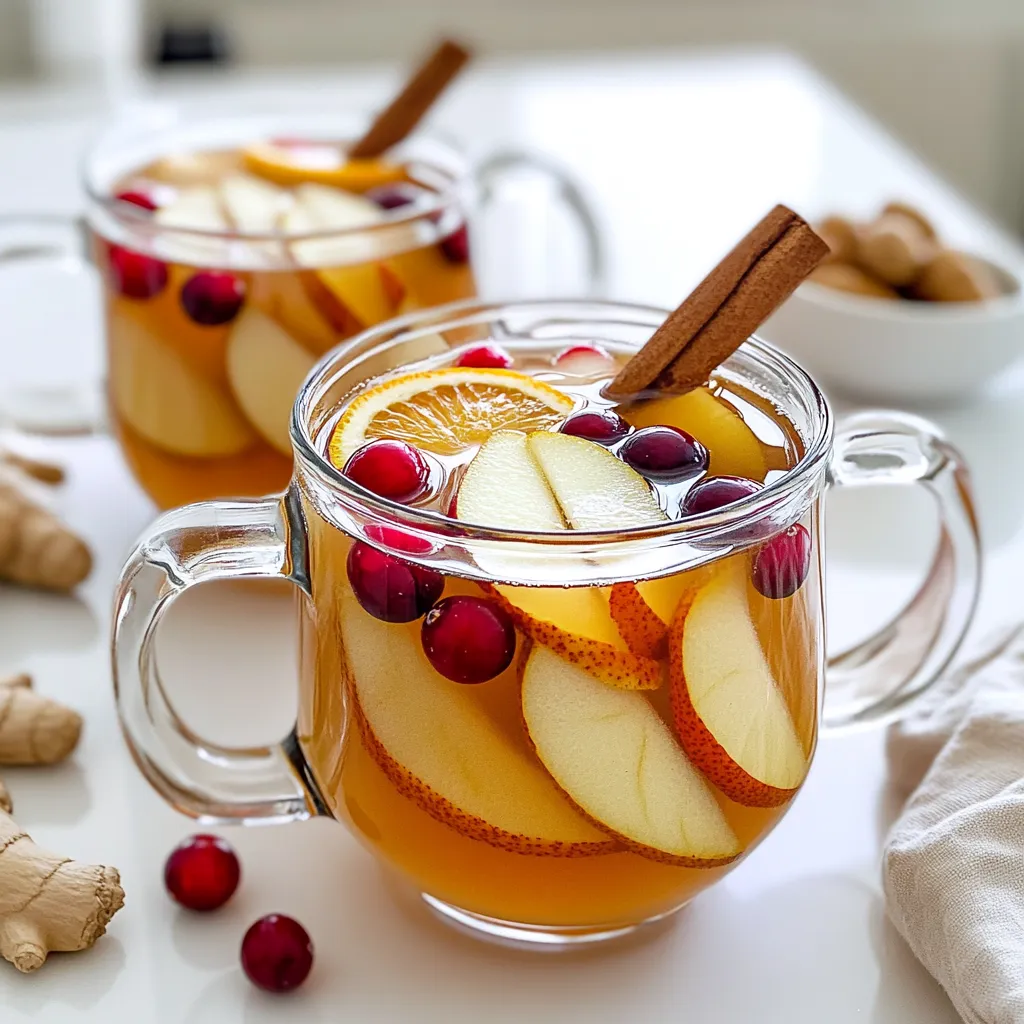 Warm Spiced Pear Mulled Cider Cozy and Inviting Drink