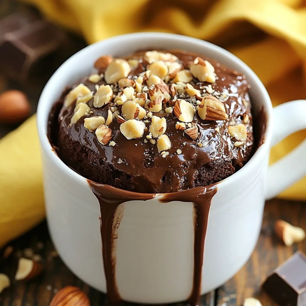 Chocolate Hazelnut Mug Cake Quick and Tasty Recipe