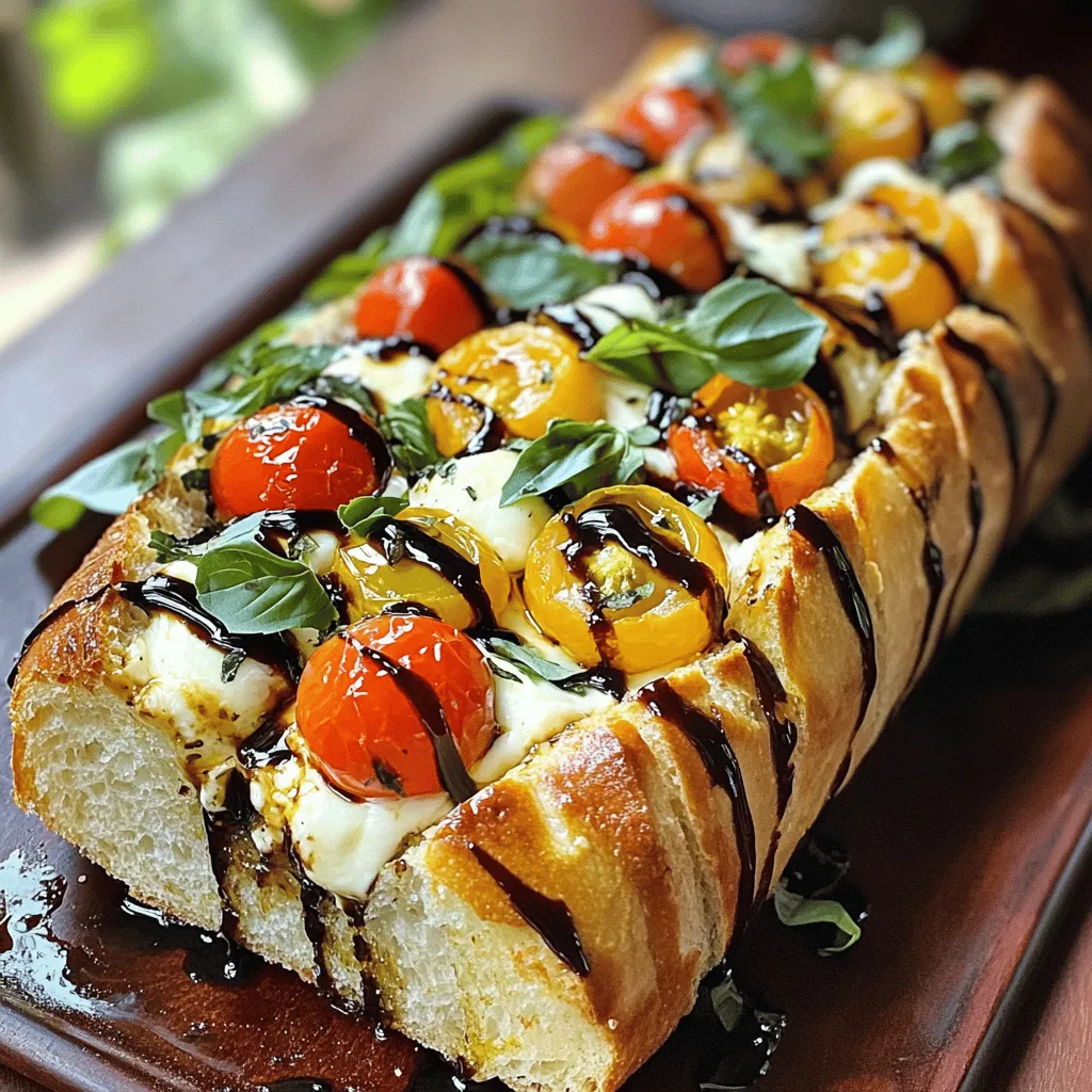 Caprese Stuffed Garlic Bread Savory Flavor Explosion
